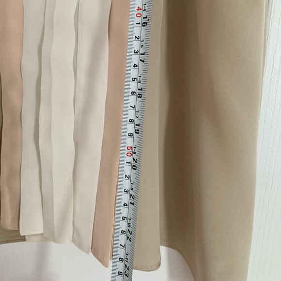 100% Silk Sleeveless Beige and White Halter-Top XS - Picture 11 of 11